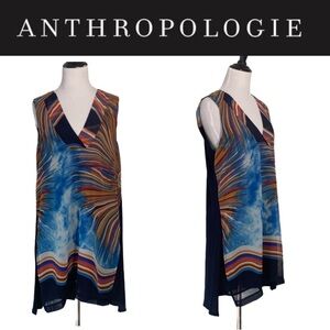 ANTHROPOLOGIE TINY SUNBURST SHORELINE SLEEVELESS TOP TUNIC DRESS **NWOT**
